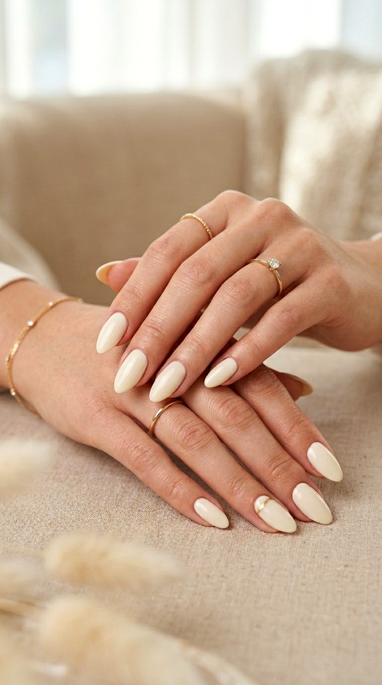 Creamy Vanilla - 20 Spring Nail Colors That Will Instantly Brighten Your Look