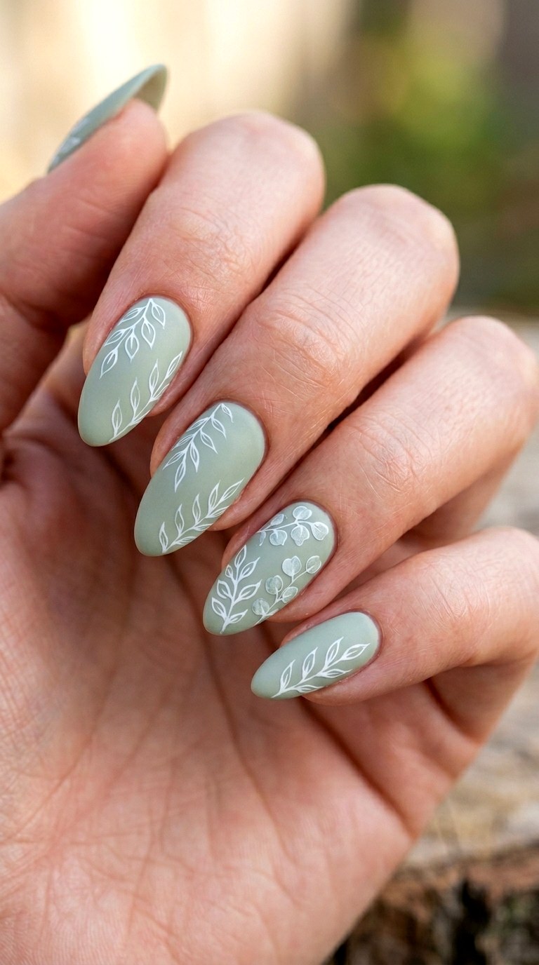 Crisp Sage Botanical Minimalist - 28 Gorgeous Spring Color Street Nails