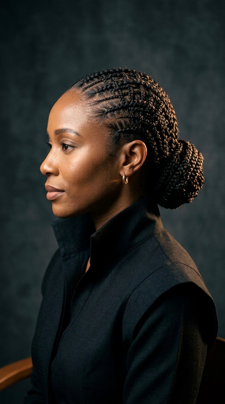 Criss Cross Underground Cornrows - 27 braided hairstyles for black women