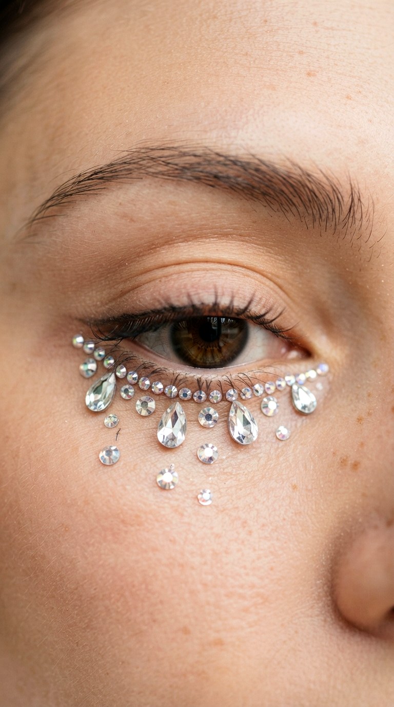 Crystal Bottom Lashes - 24 makeup eyes