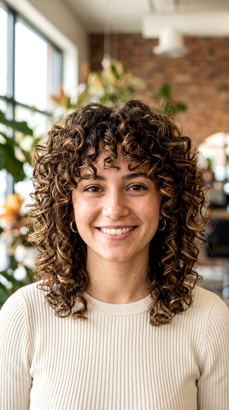 Curly Wolf Cut Revival - 22 hairstyles for medium length hair