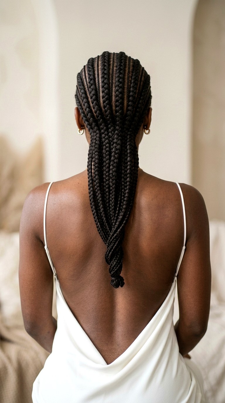 Curved Invisible Cornrows - 27 braided hairstyles for black women