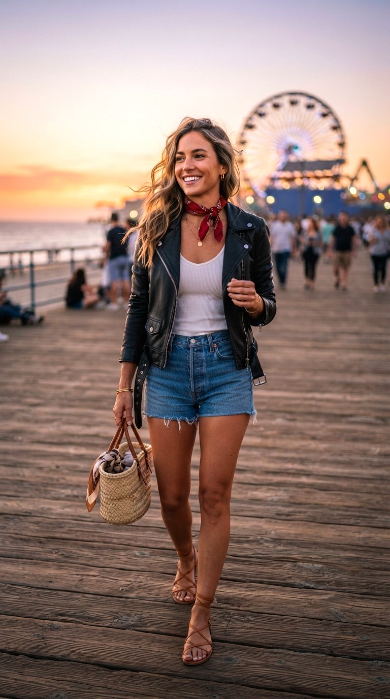 Cut Off Denim Summer Edge - 29 leather jacket outfit