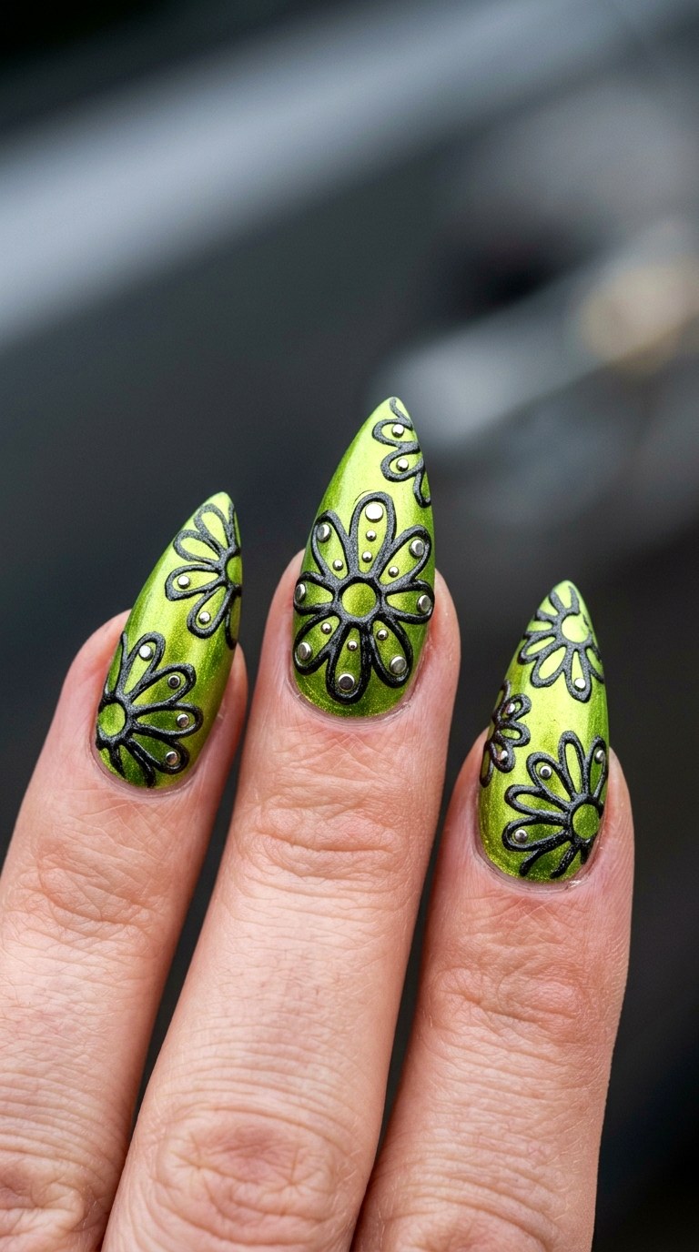 Cyber Spring Florals - 27 Festival Spring Colorful Junk Nails
