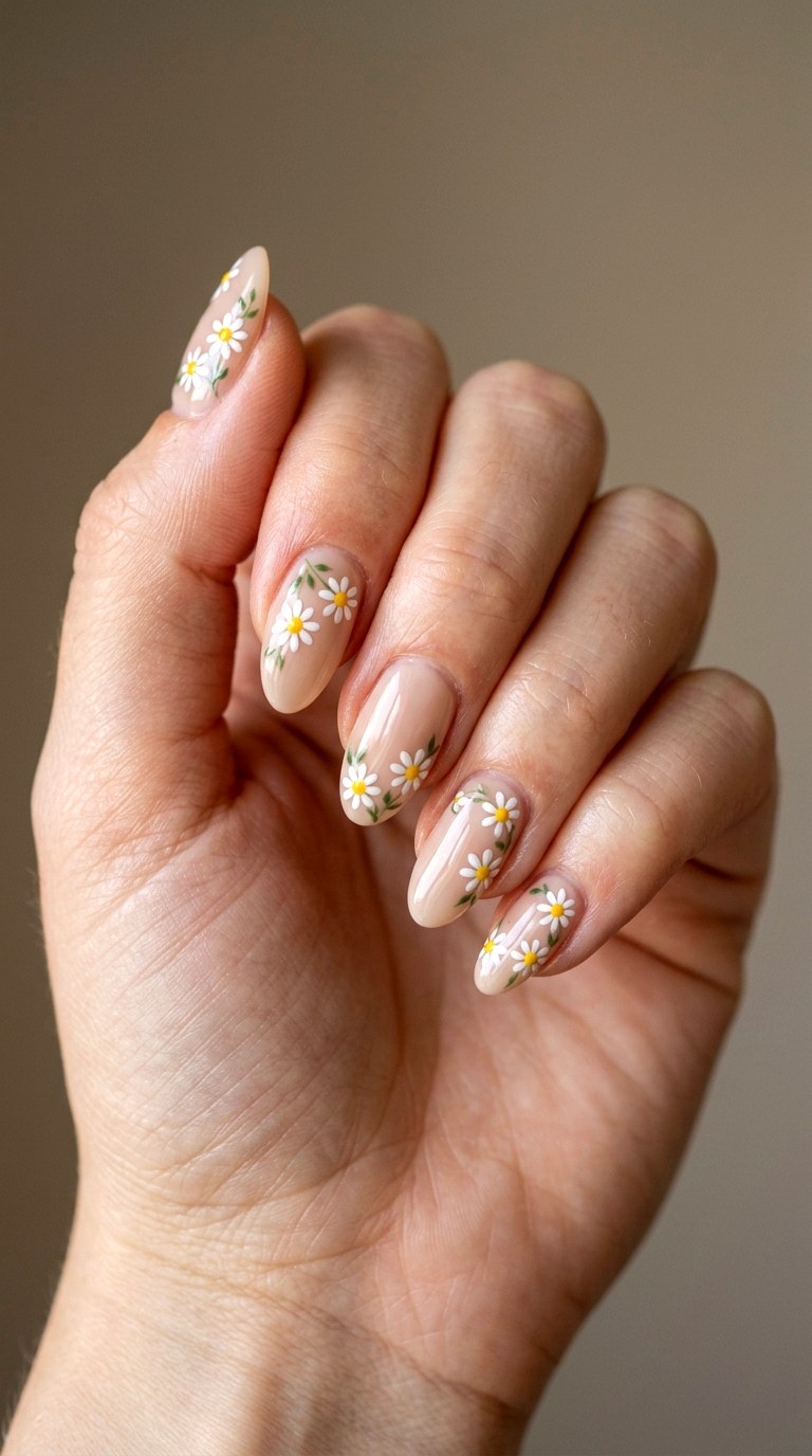Dainty Floral Accents - 26 Durable Spring Color Street Nails
