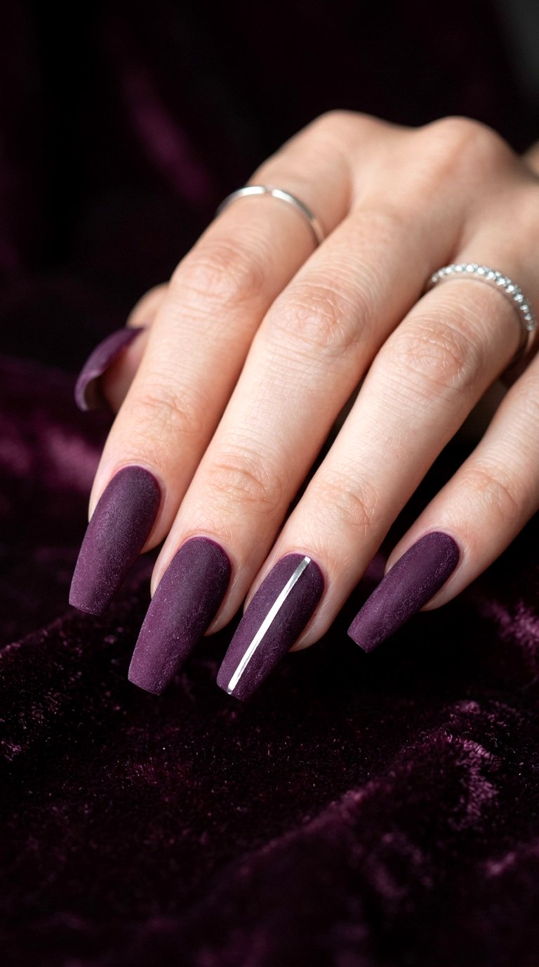Dark Matte Plum Transition - 26 Matte Spring Acrylic Nails