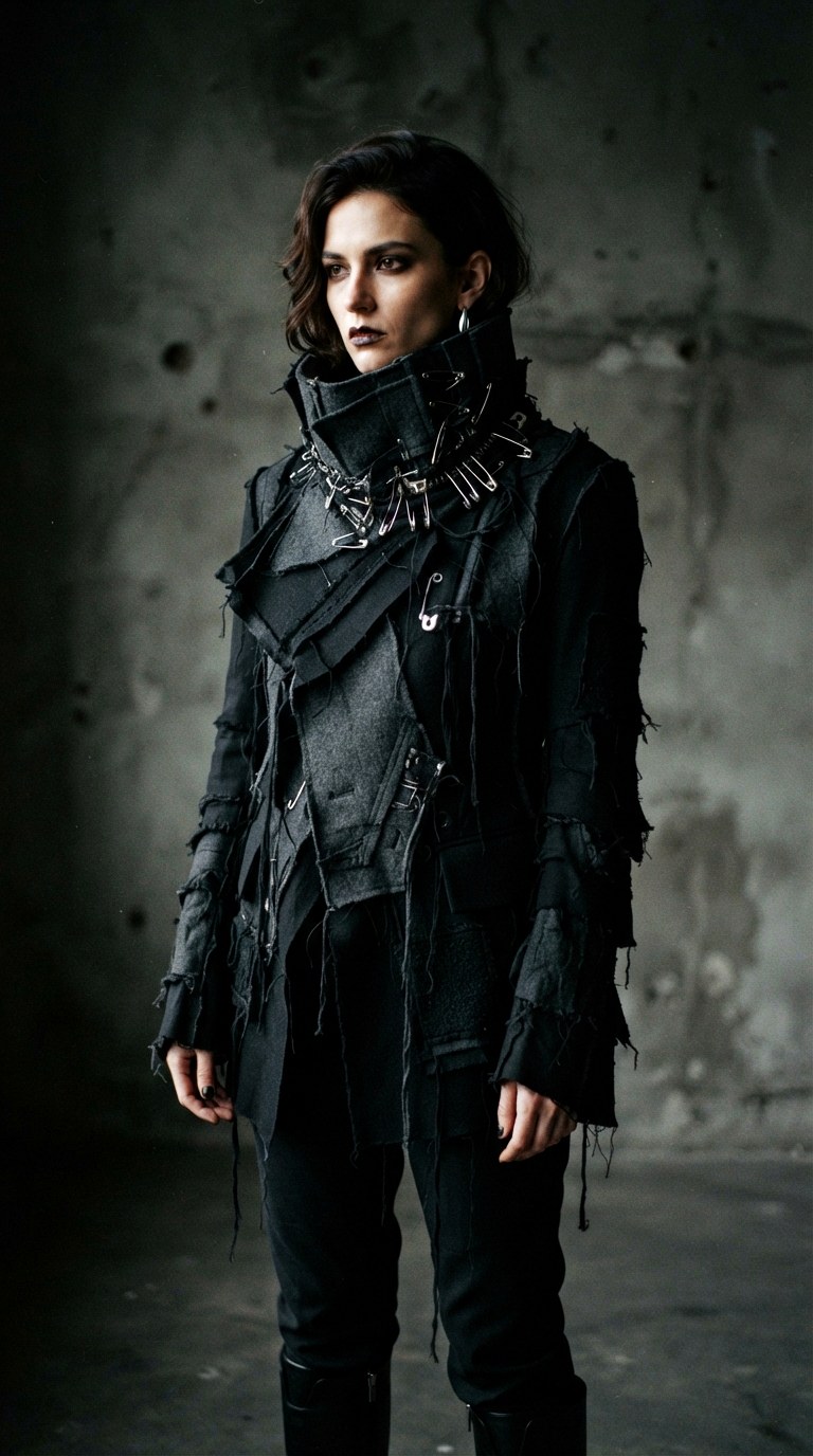Deconstructed high collar jacket - 30 high collar jacket