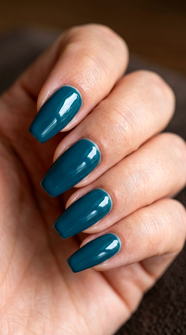Deep Teal Spring Night Sky - 28 Gorgeous Spring Color Street Nails
