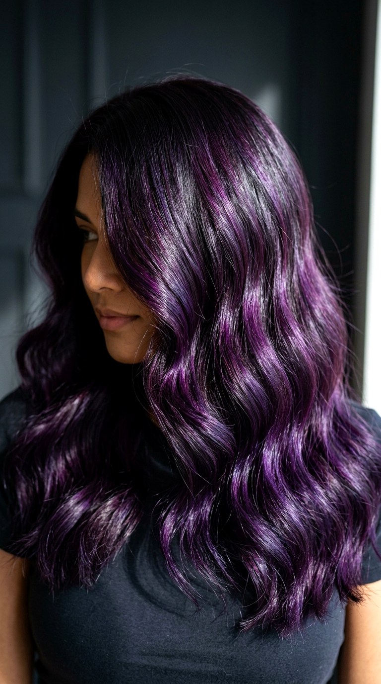 Deep Velvet Plum - 27 hair color ideas