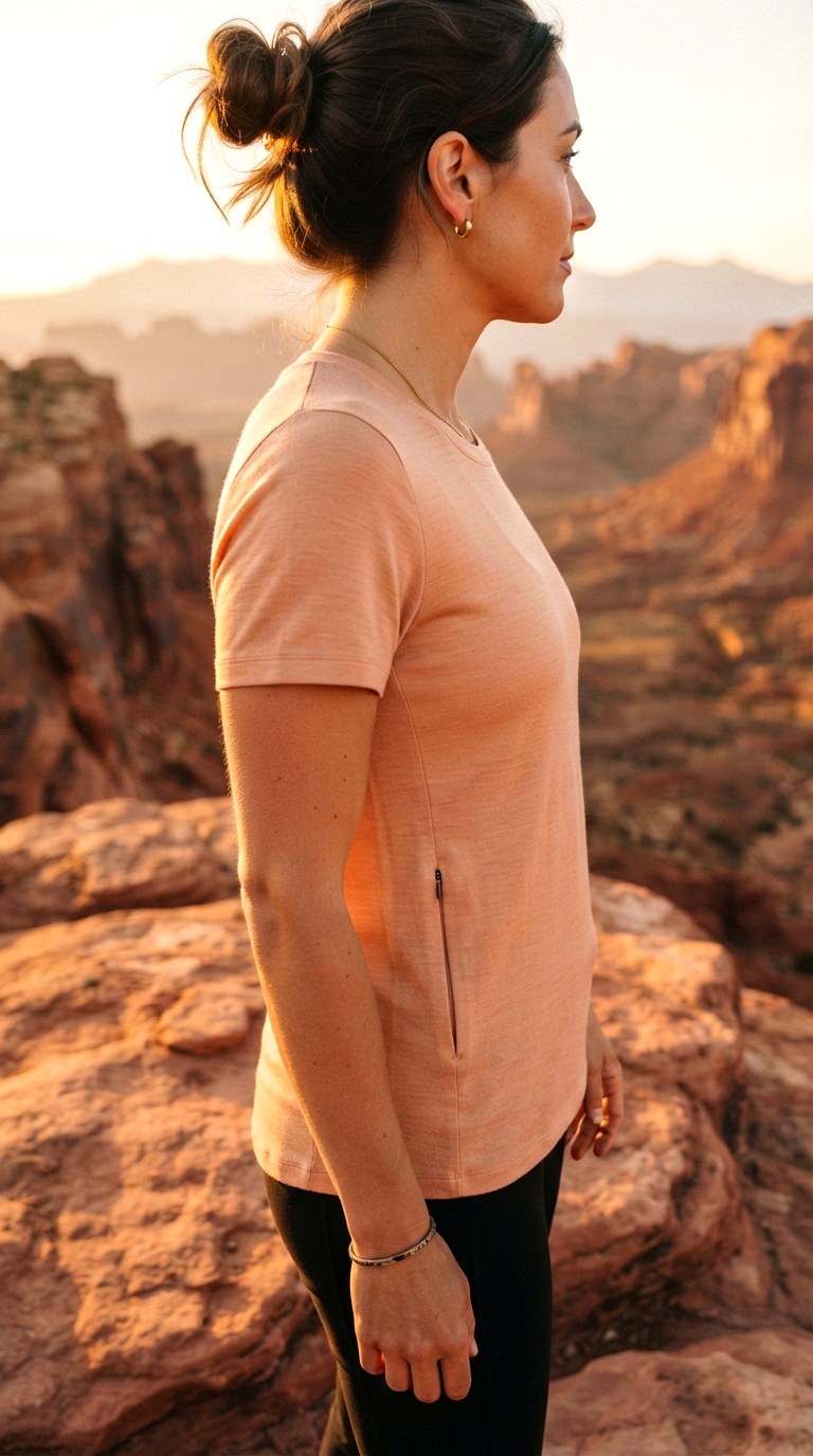 Desert Clay Merino Wool Blend - 26 orange t-shirt