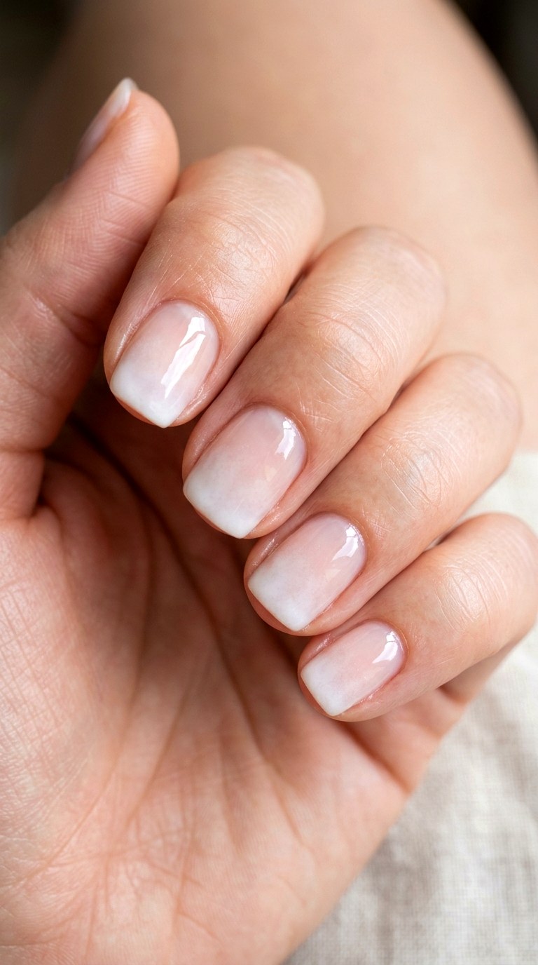 Dewy Negative Space - 24 Radiant Spring Ombre Nails
