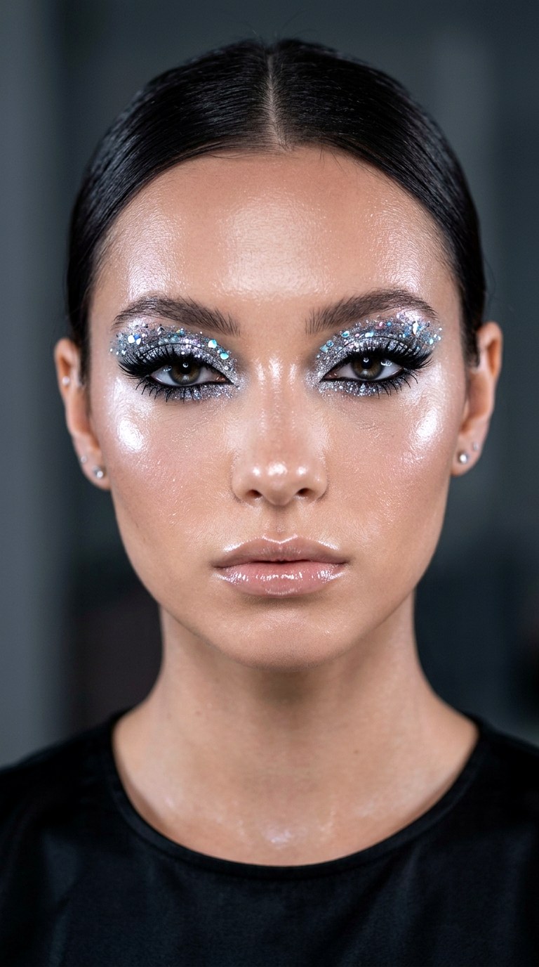 Diamond Dust Glitter Makeup - 24 Holographic Sparkle Eye Makeup for Night Parties