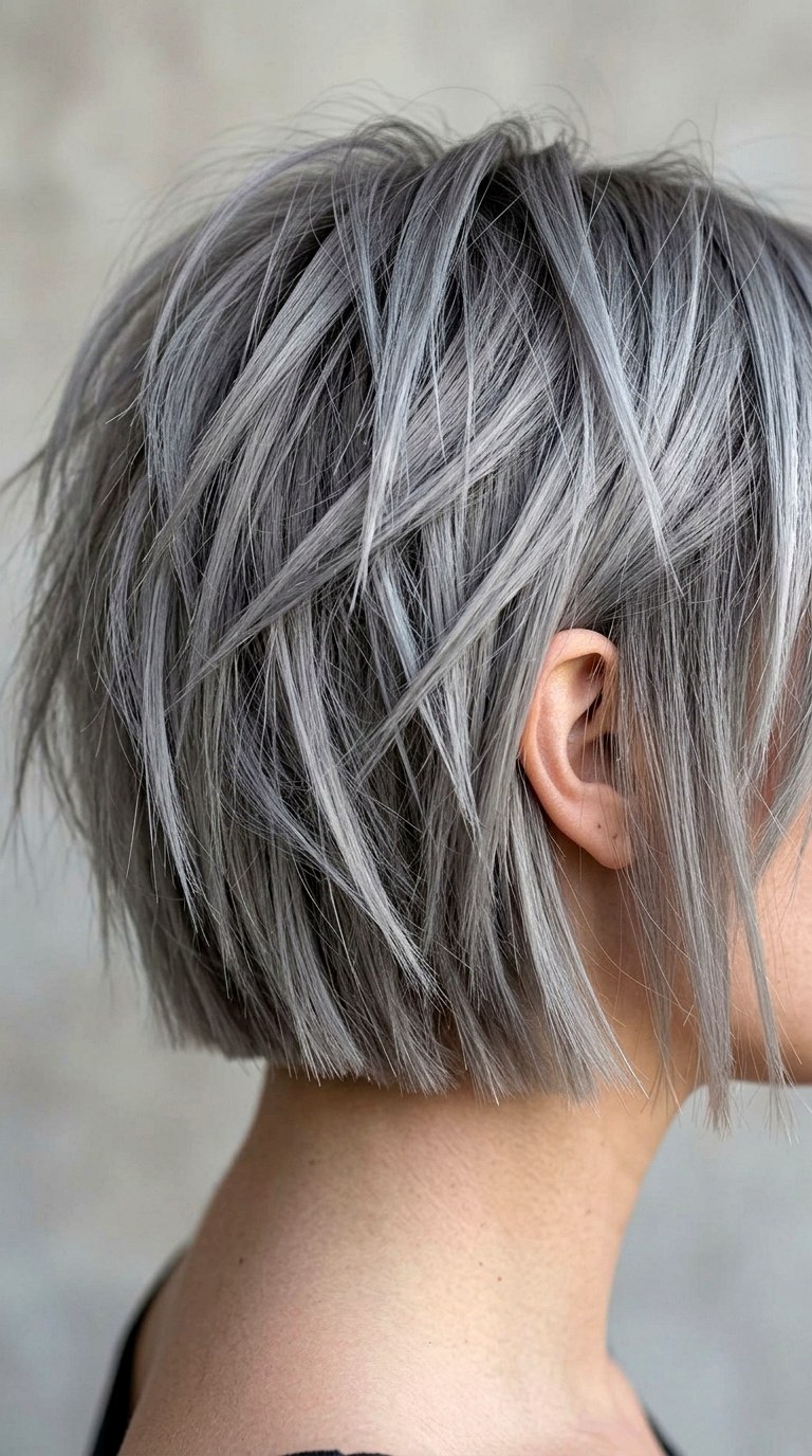 Disconnected Textured Bob - 21 Shoulder Length Wolf hair Cut