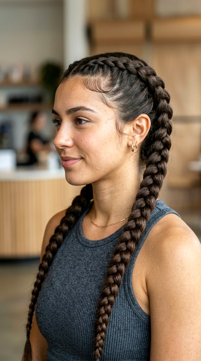 Double Dutch Braids Into Pigtails - 21 hairstyle braids