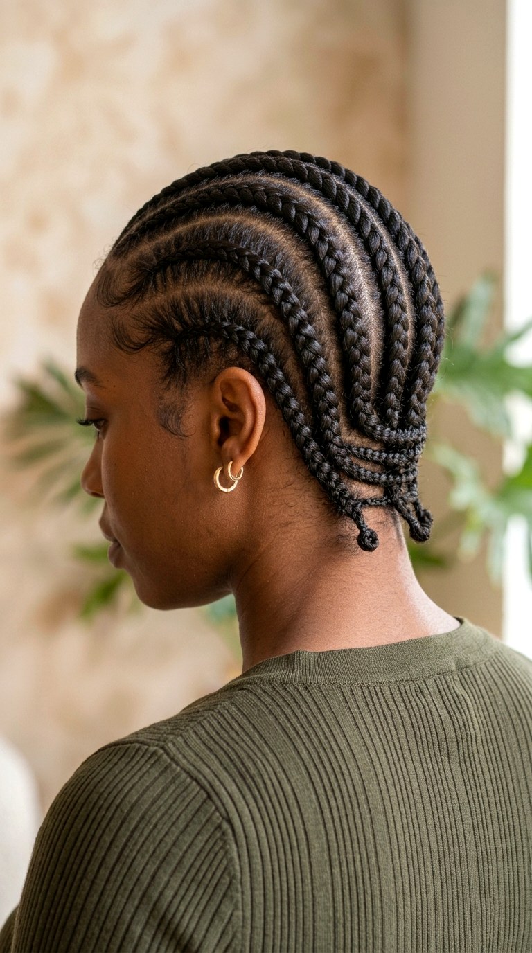 Double Layered Feed Ins - 26 cornrow hairstyles for women