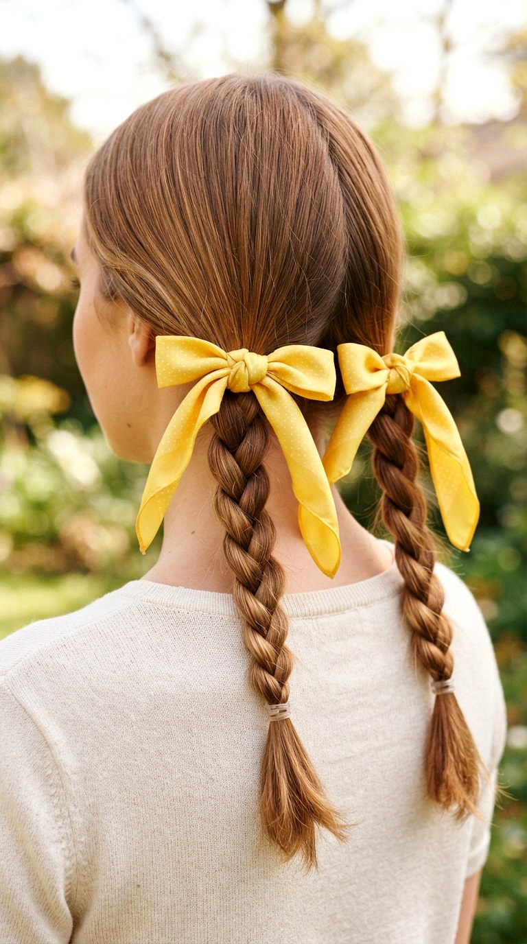 Double Pony Accents - 25 silk bandana hairstyles