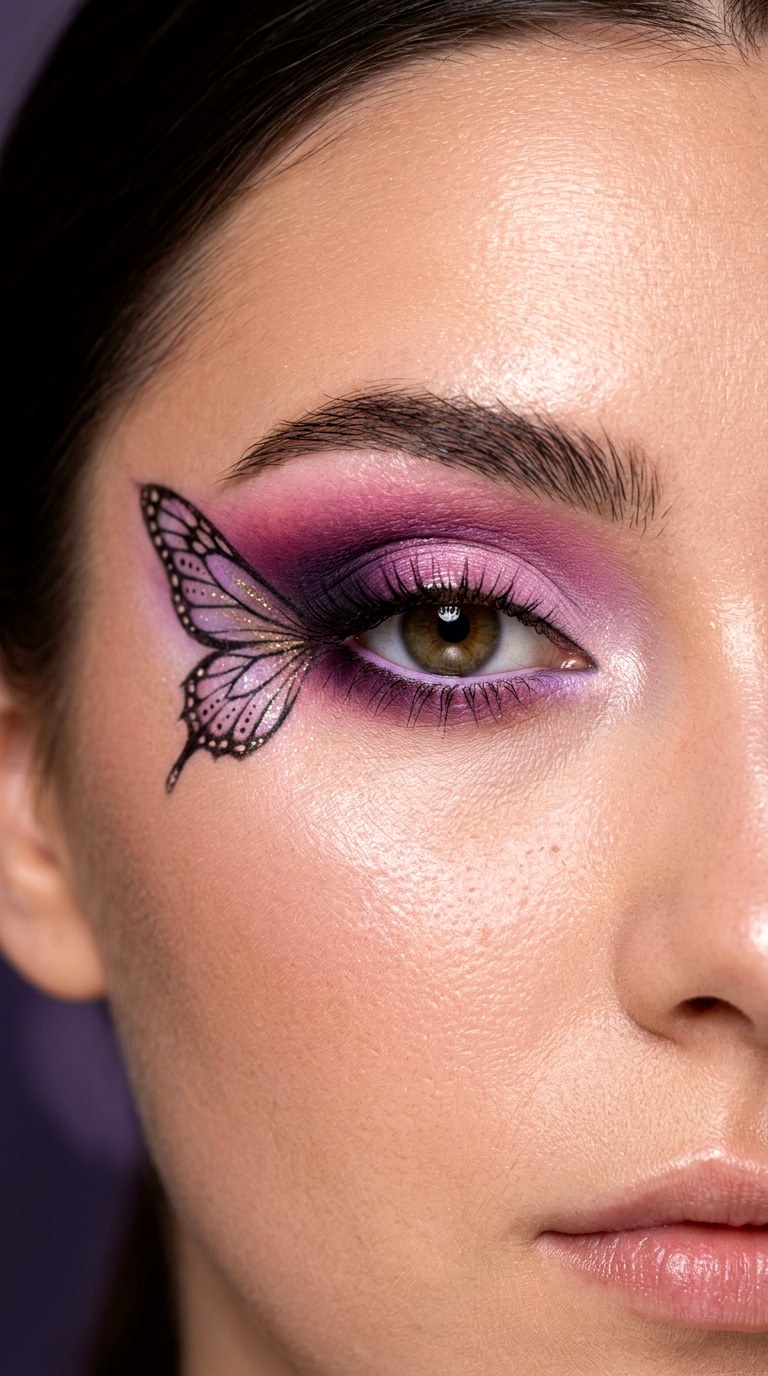 Dreamy Orchid Butterfly Eyes - 27 Butterfly Pastel Eye Makeup