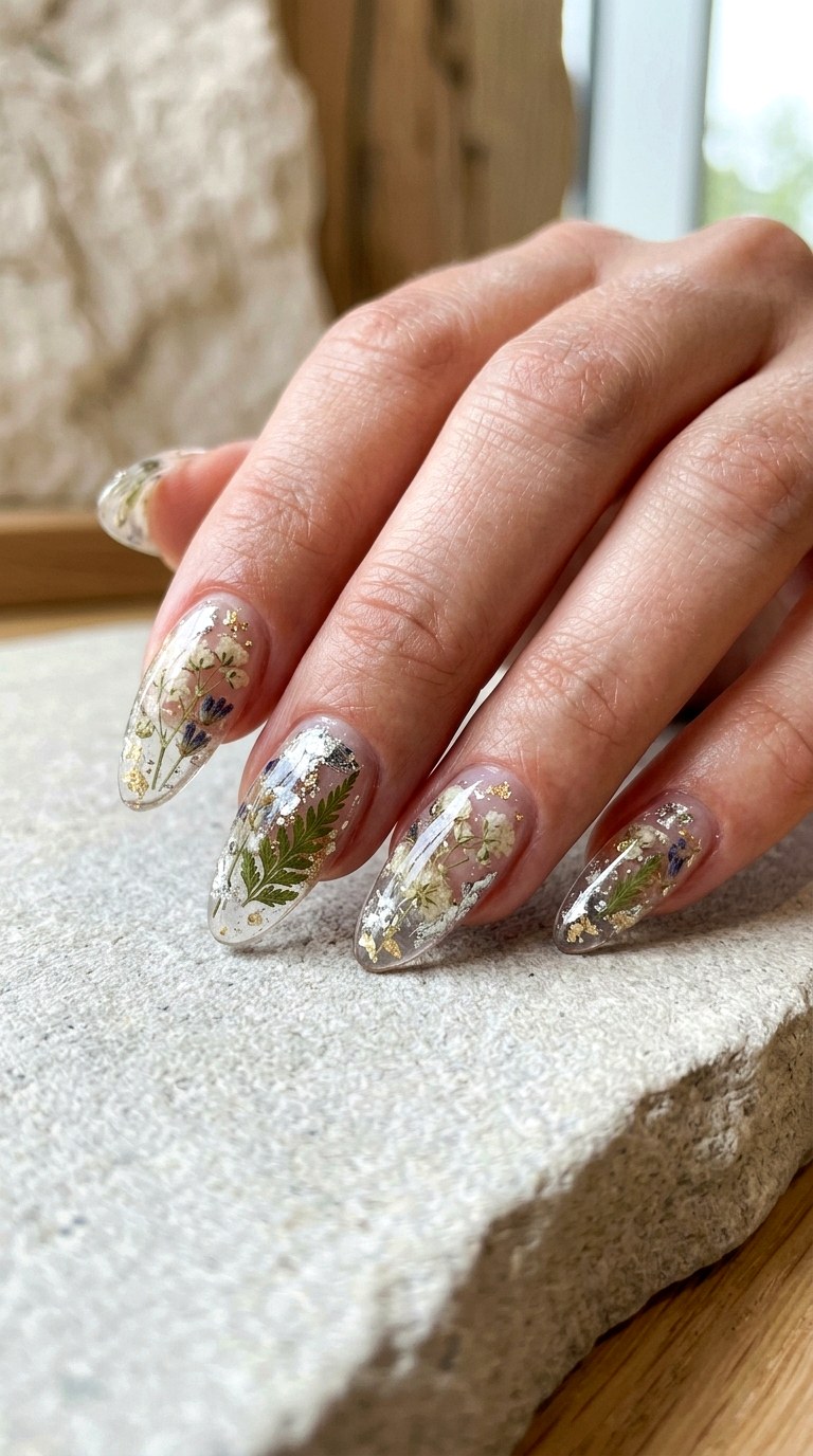 Dried Flower Confetti Encapsulation - 23 Whimsical Spring Colorful Junk Nails