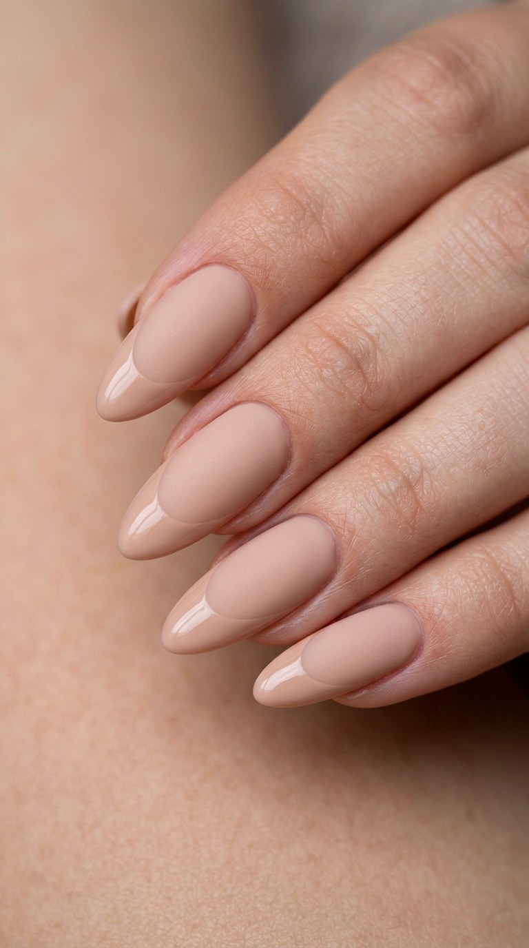Dual Finish Nudes - 30 Professional Spring Acrylic Nails