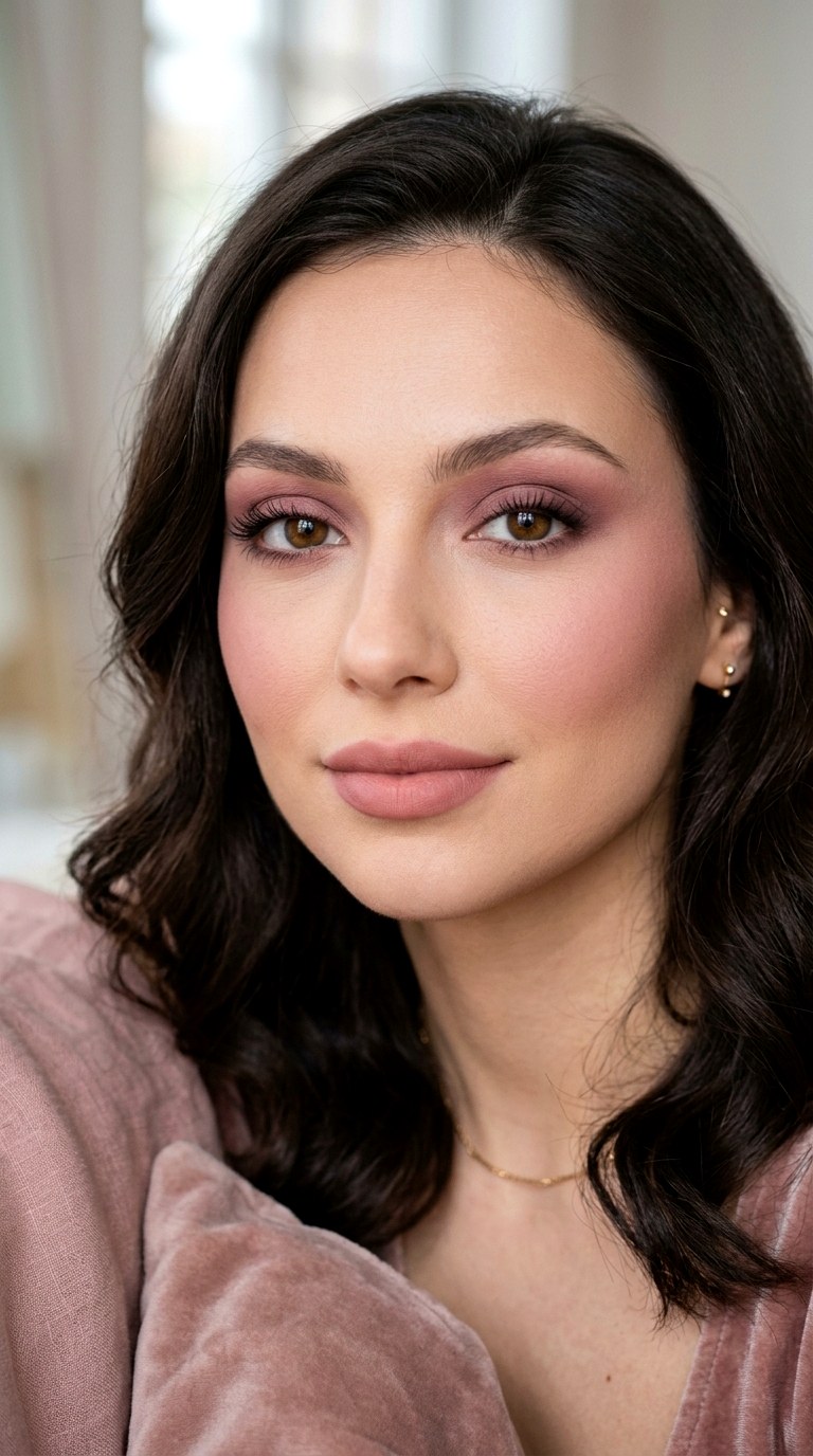 Dusty Rose Matte Makeup - 28 Romantic Rosy Makeup Aesthetics