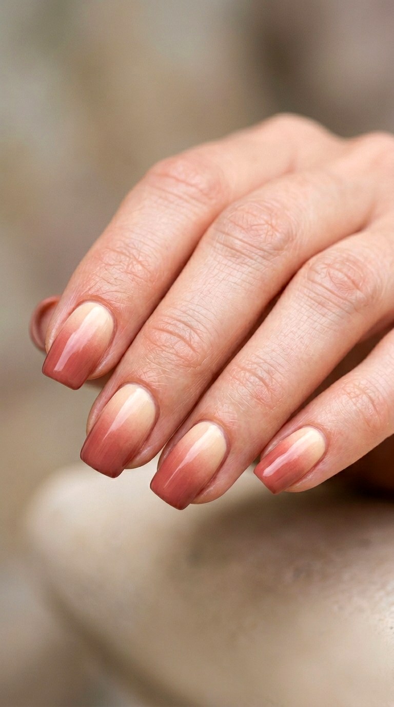 Dusty Rose and Cream Combo - 23 Soft Spring Ombre Nails