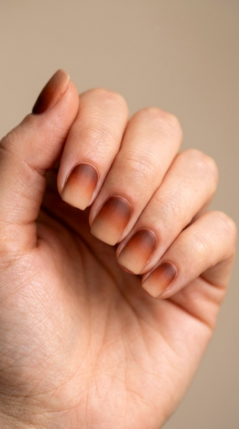 Earthy Terracotta Melt - 30 Dreamy Spring Ombre Nails