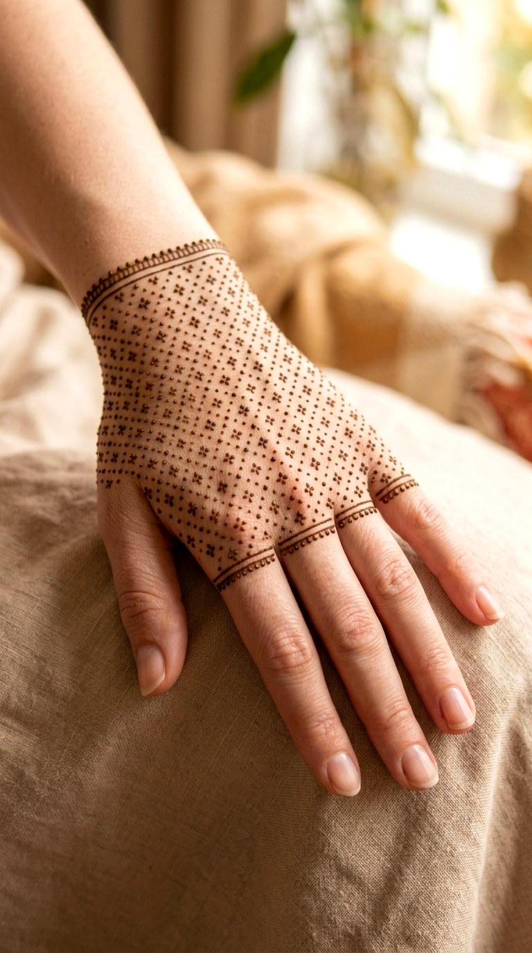 Easy Glove Top Design - 24 henna designs easy