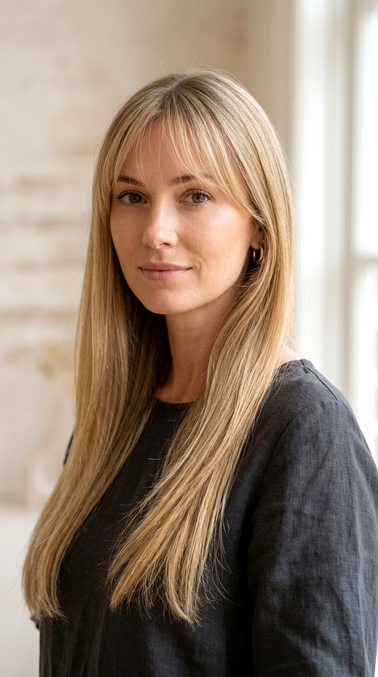 Edge Layers and Asymmetrical Statement Bangs - 27 long blonde hair with layers and bangs