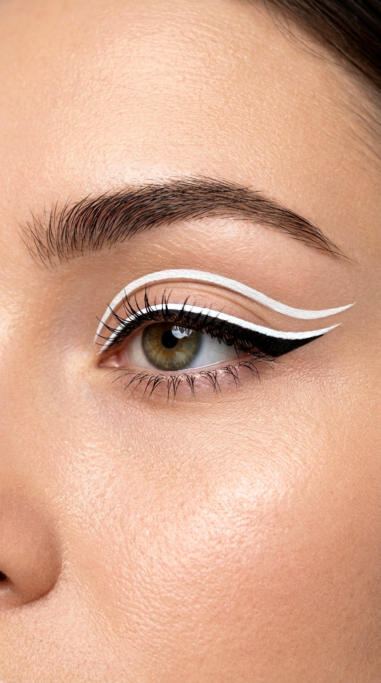 Edgy Micro French Wing - 25 makeup idea