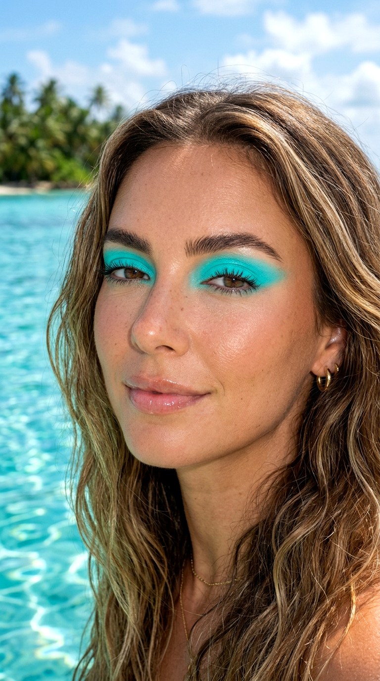 Electric Aqua Lids - 28 summer makeup