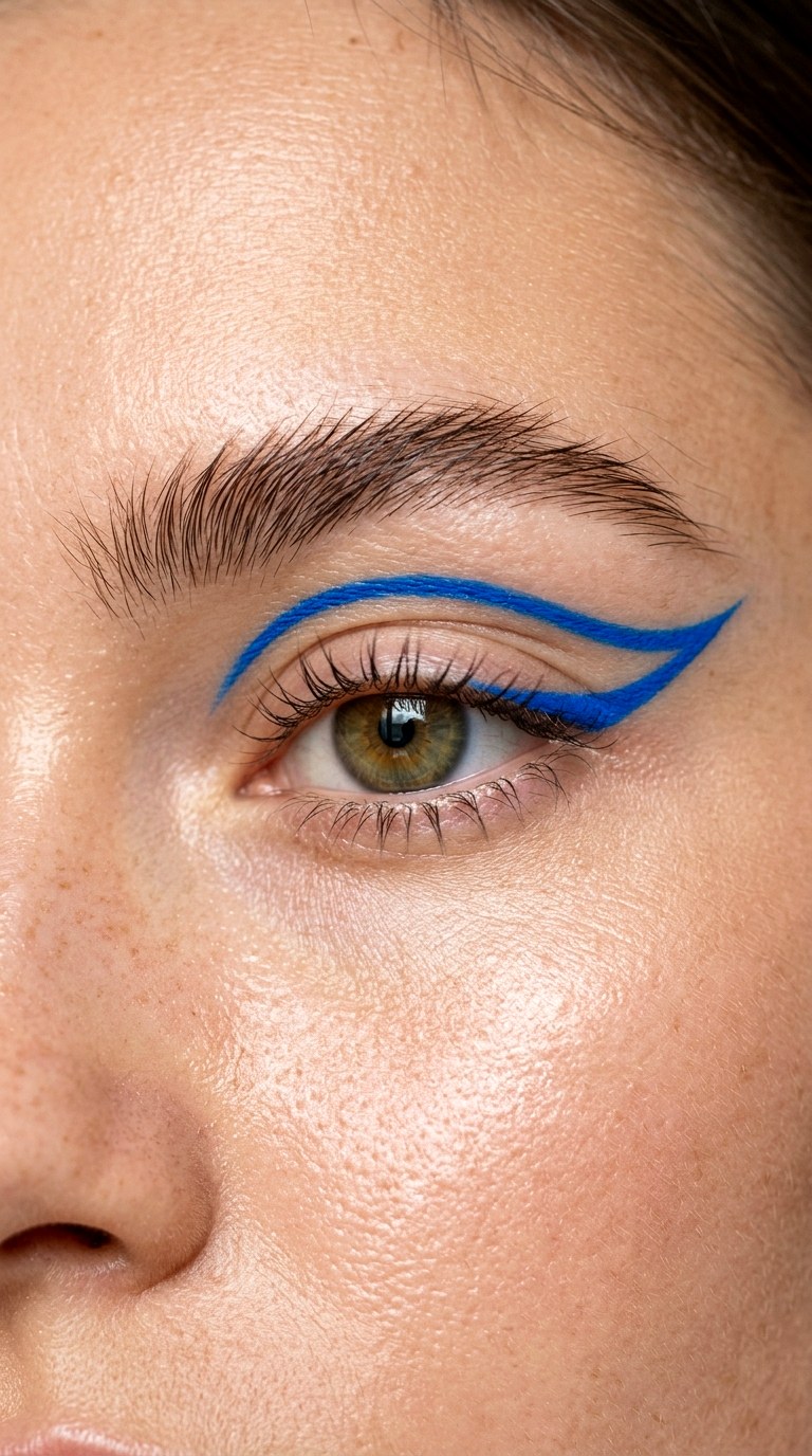 Electric Blue Floating Crease - 21 colorful makeup looks