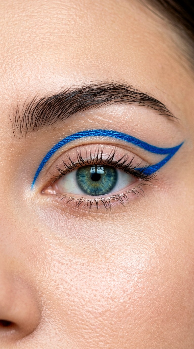 Electric Blue Floating Liner - 30 creative makeup looks