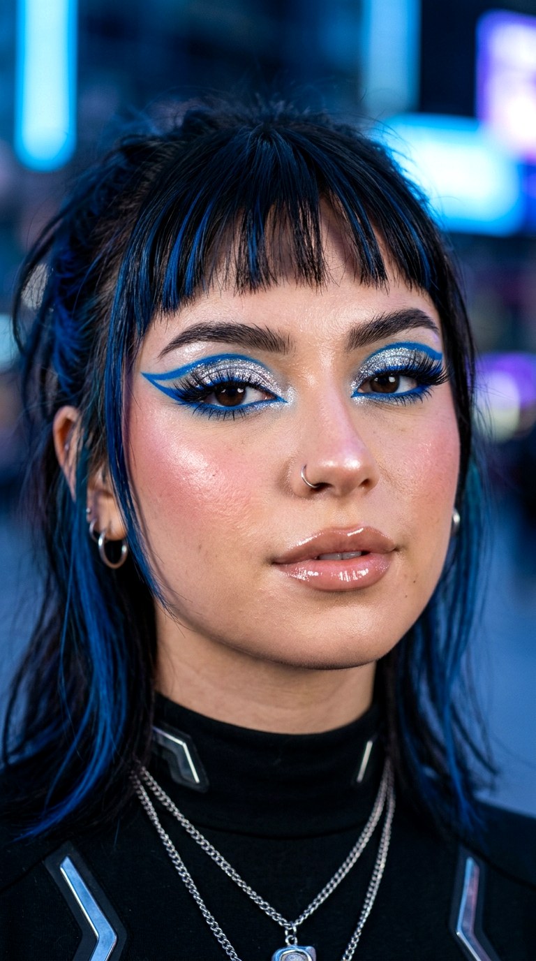 Electric Blue Winged Makeup - 29 e girl makeup