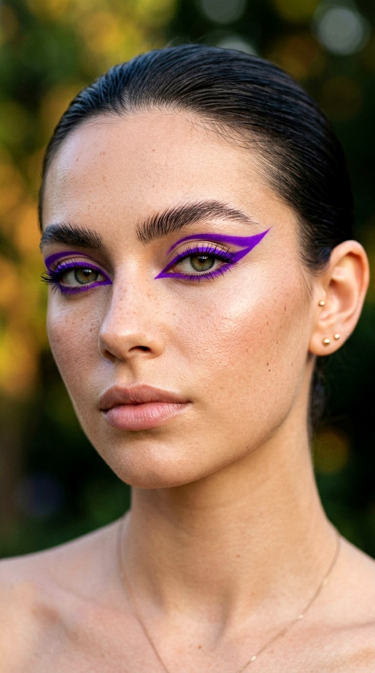 Electric Purple Wing - 21 Summer Colorful Eye Makeup 2026 Ideas