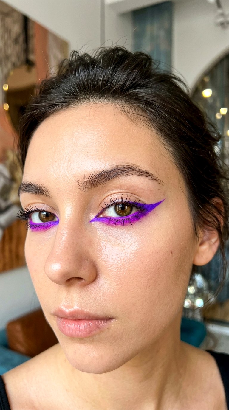 Electric Violet Underline - 28 colorful eyeshadow looks