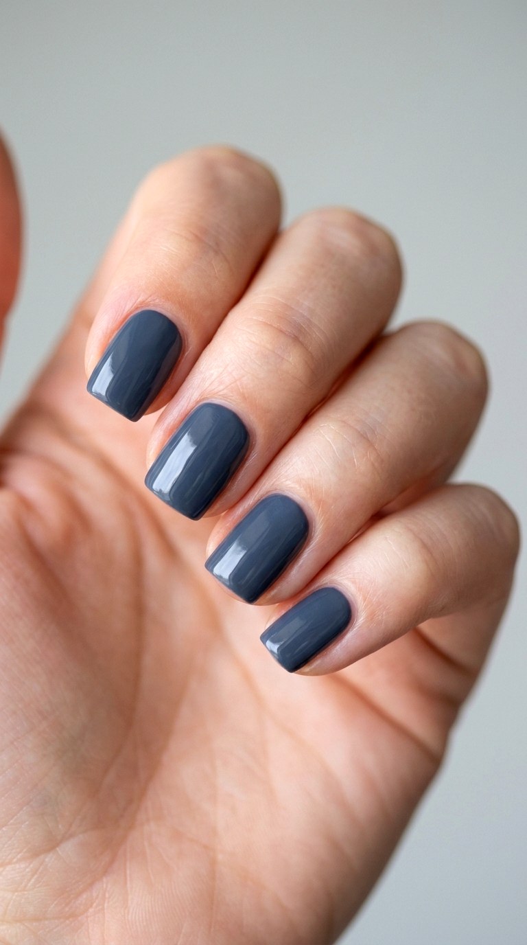 Elegant Gray Toned Navy - 28 Quick Spring Color Street Nails
