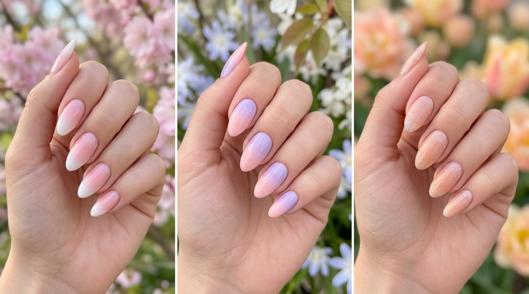 Elegant Spring Ombre Nails