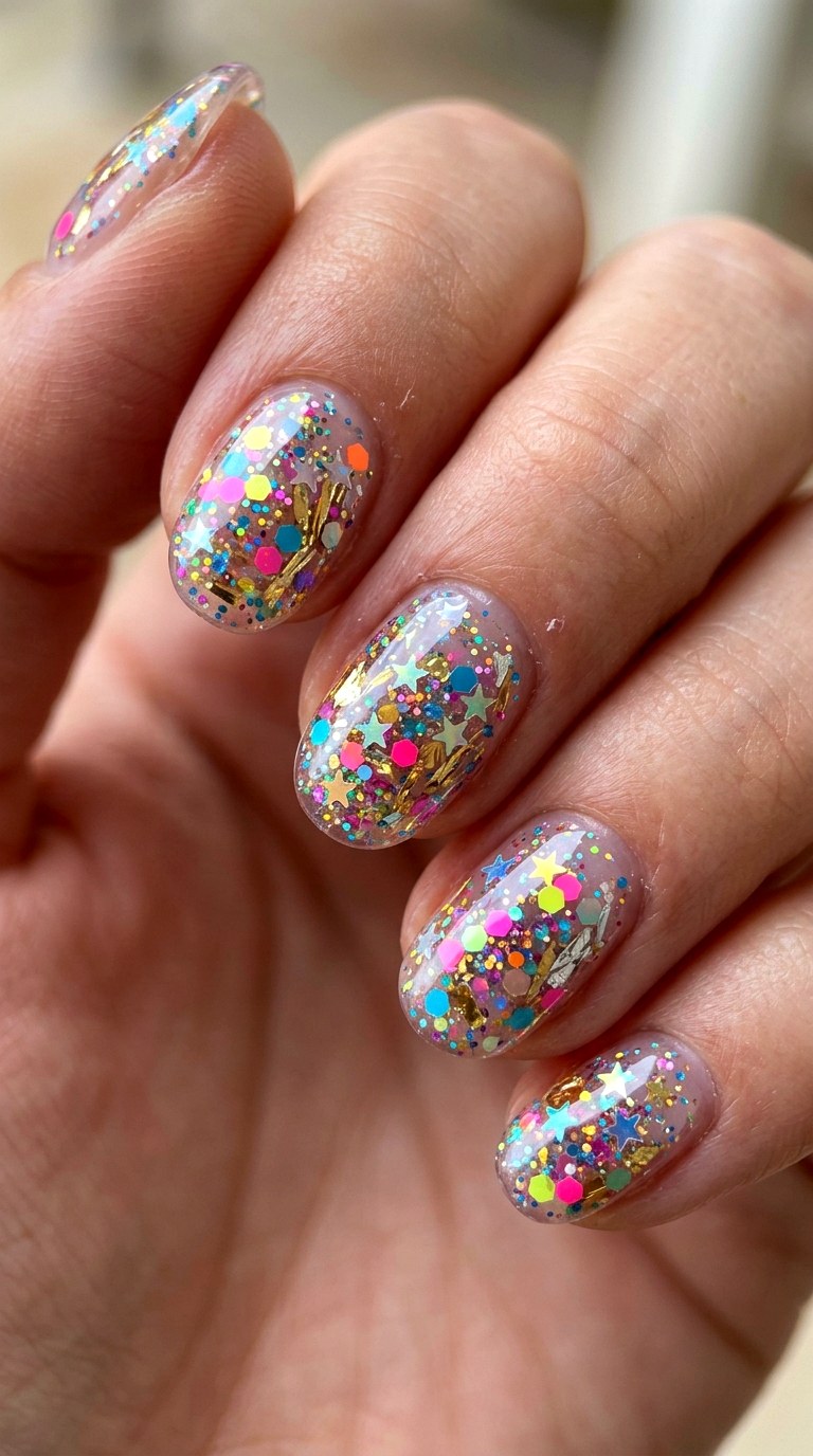 Encapsulated Confetti Sparkle - 23 Bright Spring Multicolor Nails