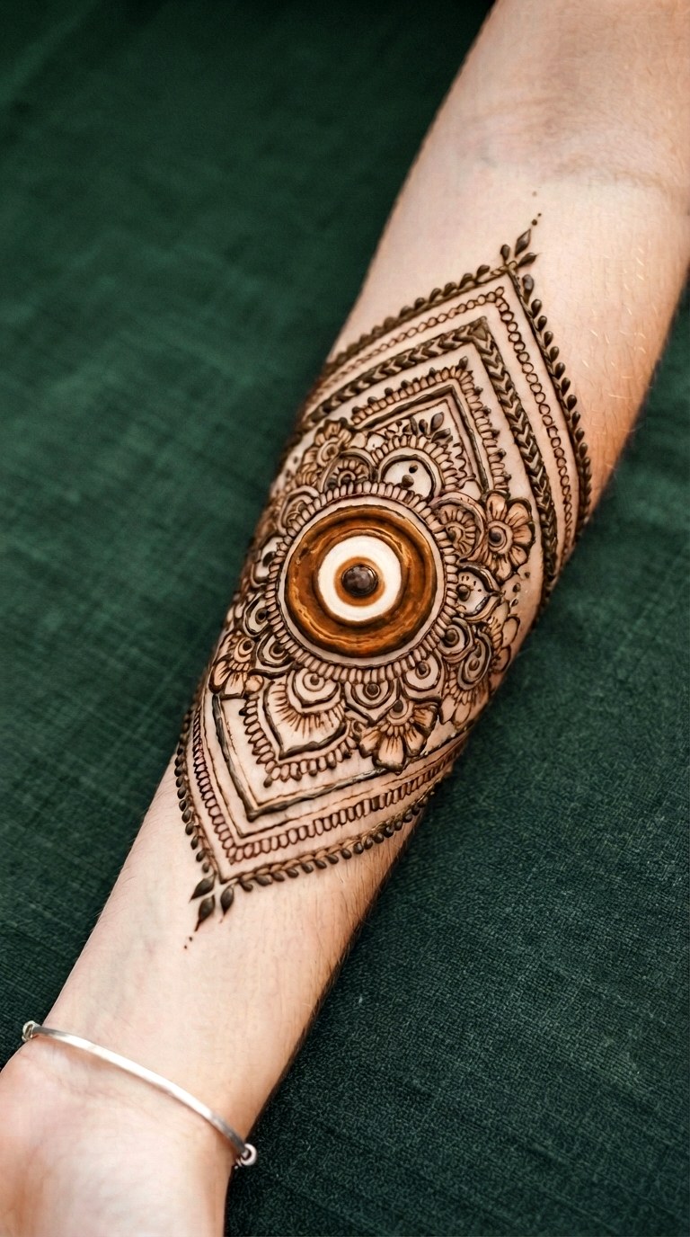 Evil Eye Amulet - 27 henna tattoo design