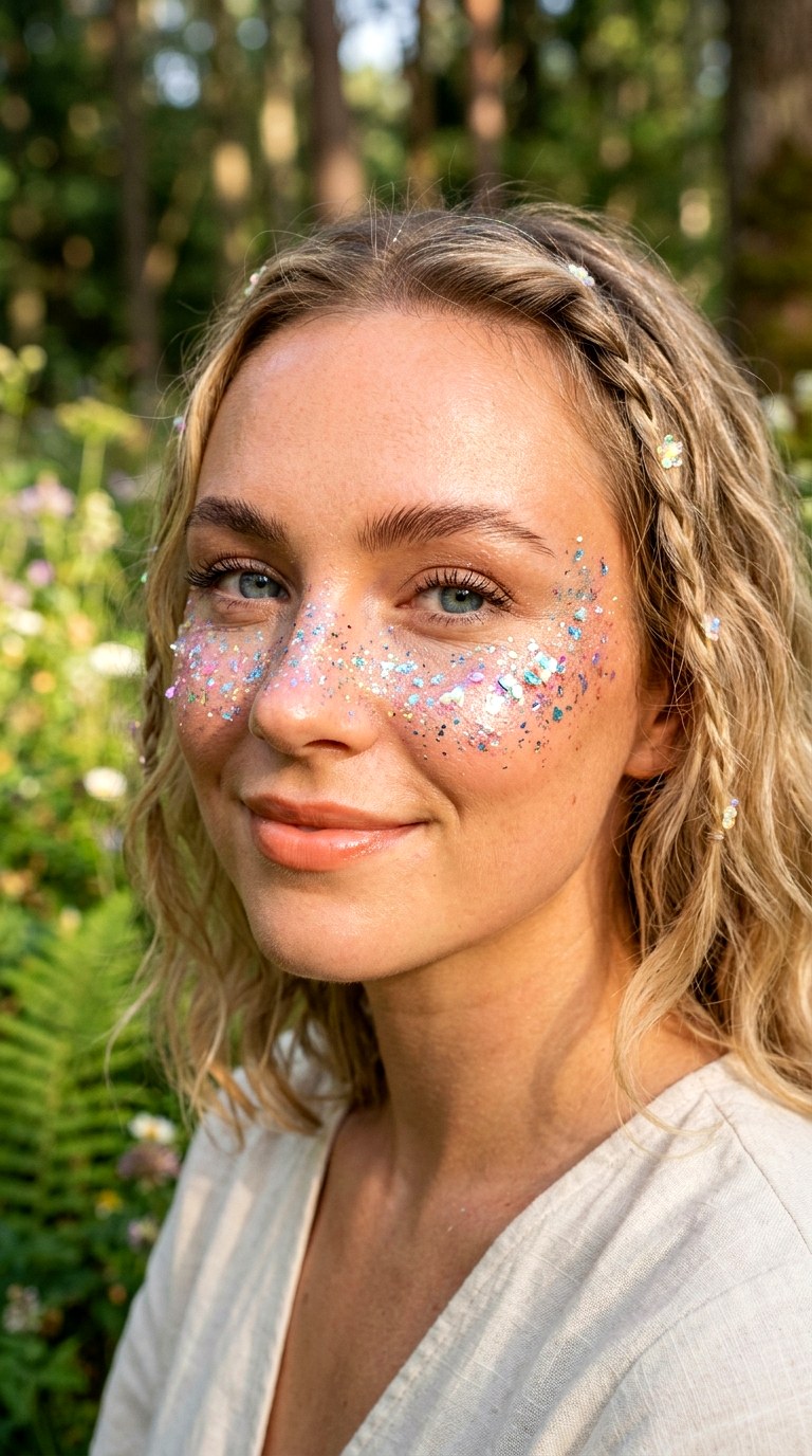 Fairy Dust Face Art Makeup - 24 colorful makeup