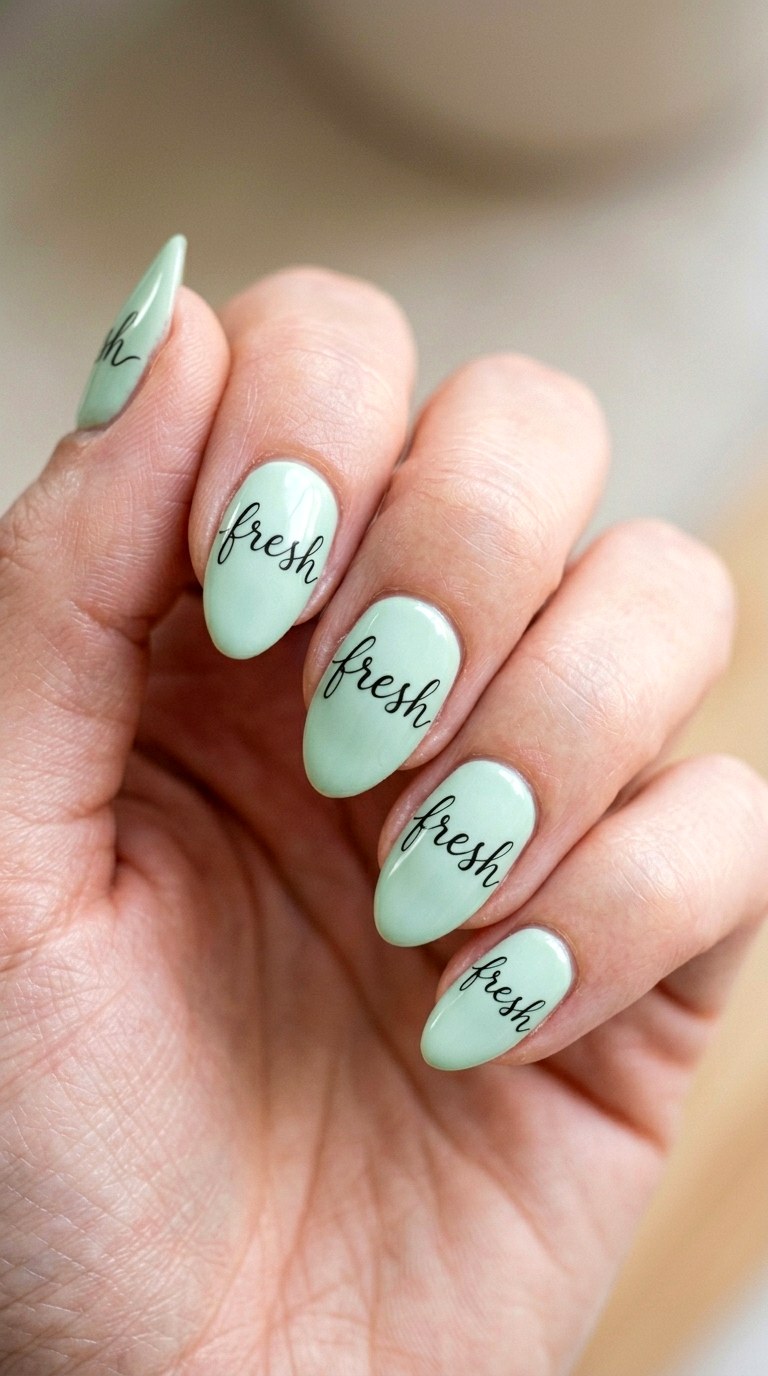 Farm Fresh Lettering Accent - 27 Picnic Spring Multicolor Nails