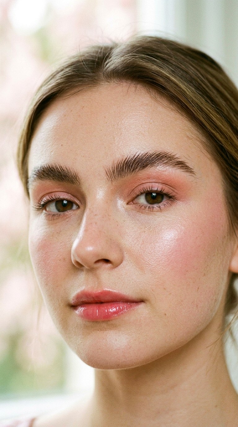 Feathered Natural Brows - 20 Cherry Blossom Glow Makeup
