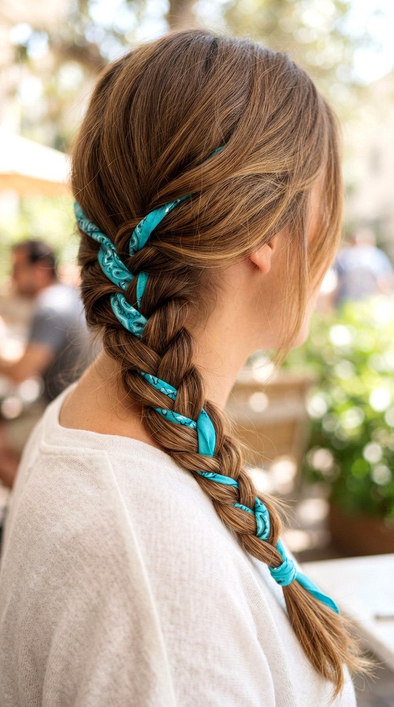 Fishtail Weave - 25 silk bandana hairstyles
