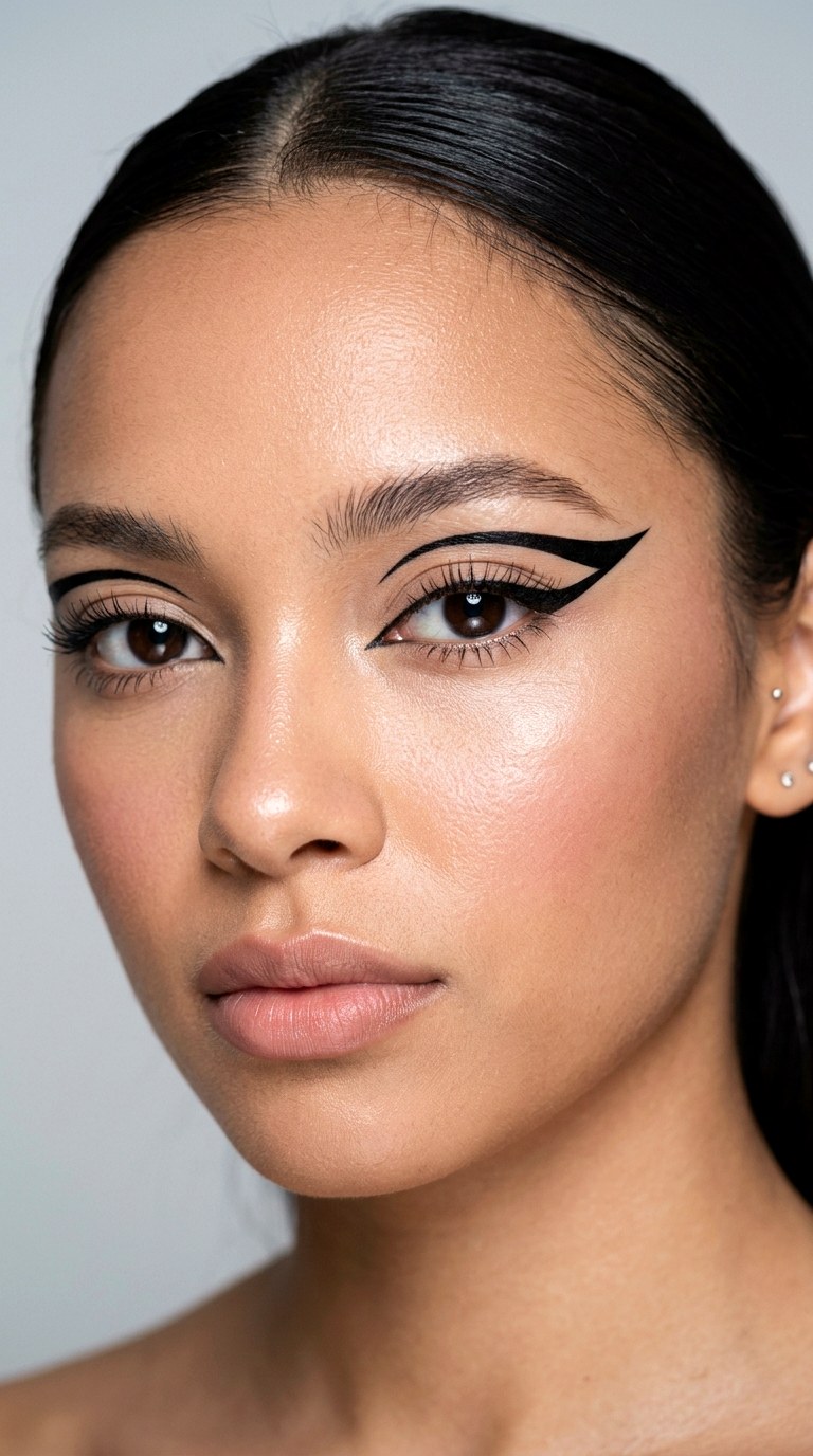 Floating Black Wing Liner - 23 Trending Black Wing Eye Liner Looks 2026