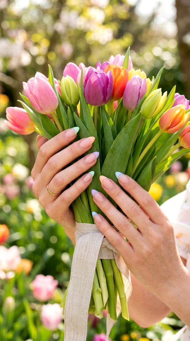 French Tips with a Spring Twist - 20 Trendy Spring Nail Art Ideas You Need to Try This Year