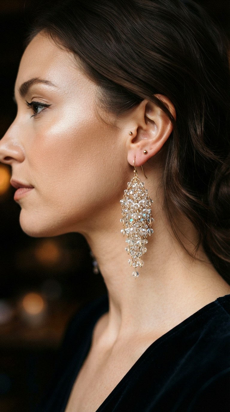 French Wire Crystal Chandeliers Earrings - 30 classy earrings