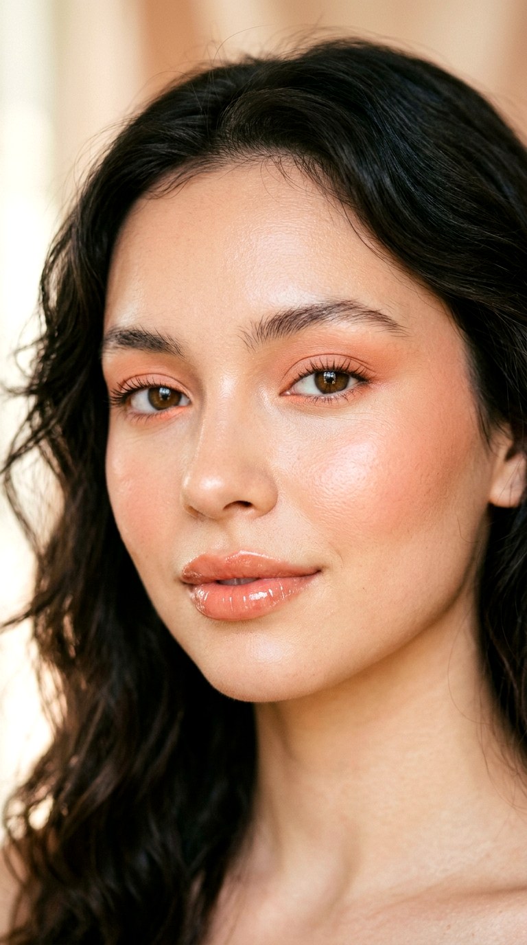 Fresh Peach Monochrome Makeup - 25 Peach Fuzz Fresh Face Glam