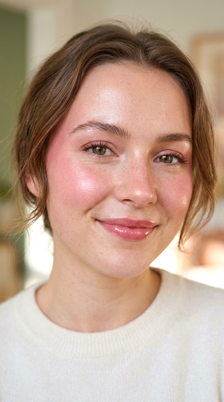 Fresh Pink Flush Makeup - 22 Clean Radiant Face Makeup Trend