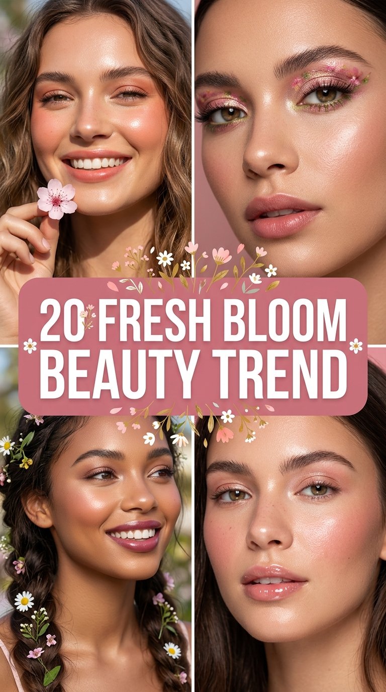 Fresh Bloom Beauty Trend Collage