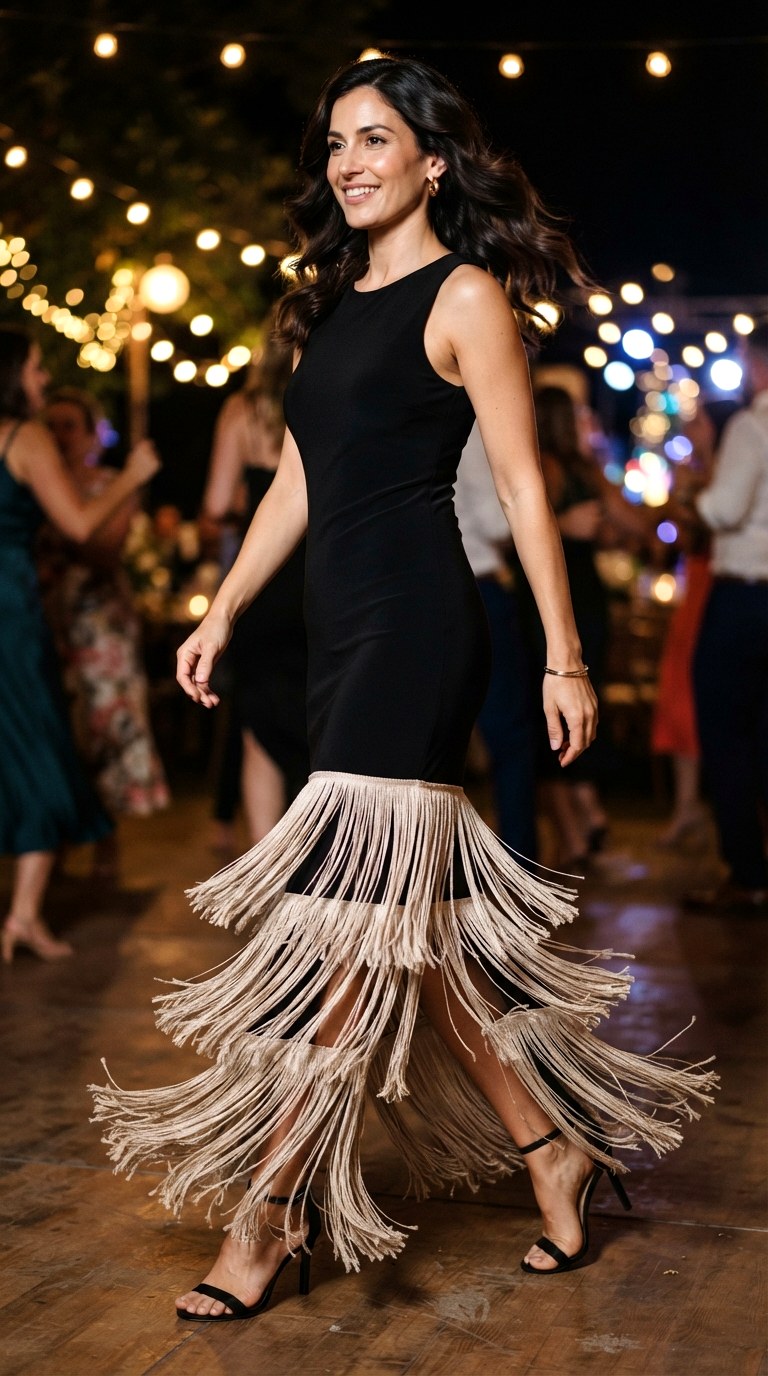 Fringed Hem Statement Maxi - 26 spring maxi dress